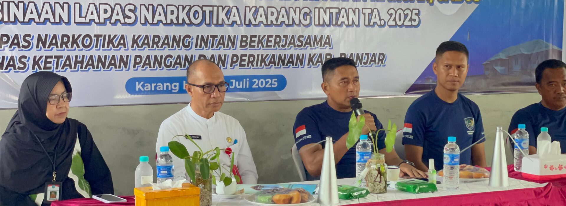 Gandeng Dinas Ketahanan Pangan dan Perikanan; Lapas Narkotika Karang Intan Buka Pelatihan Budidaya Ikan Haruan bagi Warga Binaan
